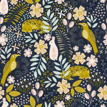 Custom Fabric 'Woodland Flora' by Mel Armstrong