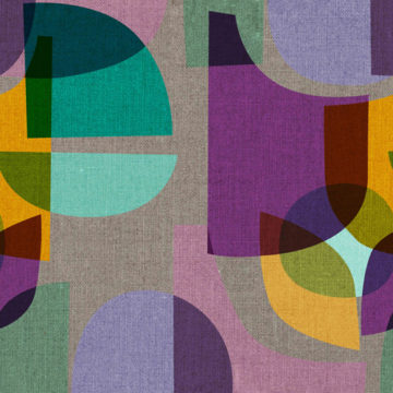 Custom Fabric 'Mid Century Kaleidoscope Symphony' by Cecilia Mok