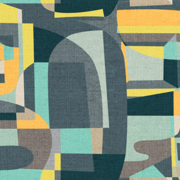 Custom Fabric 'Modern Oasis Aquamarine' by Cecilia Mok
