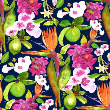 Custom Fabric 'My Backyard' by Rachael King