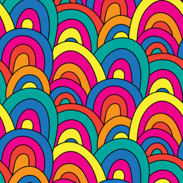 Custom Fabric 'Rainbow Pattern' by Fancy Lady Industries