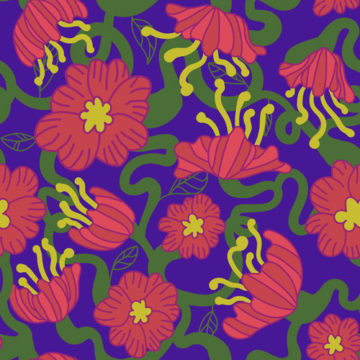 Custom Fabric 'Poppy Pattern' by Fancy Lady Industries