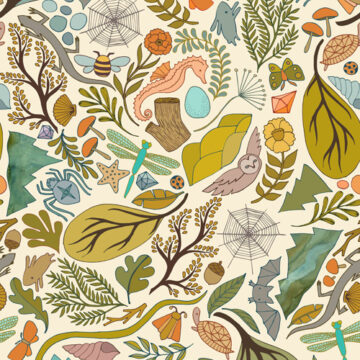 Custom Fabric 'Nature Walk' by Cecilia Mok