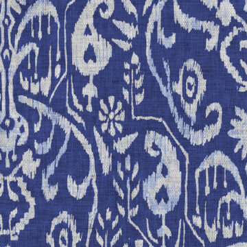 Custom Fabric 'New Beginnings Ikat Blue' by Esther Fallon Lau 