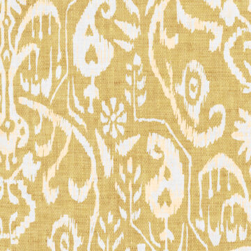 Custom Fabric 'New Beginnings Ikat Yellow' by Esther Fallon Lau 