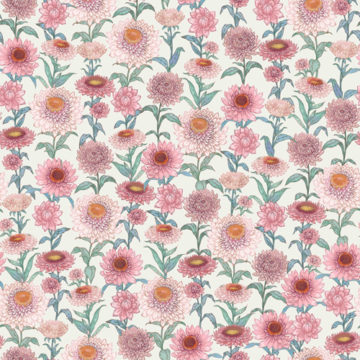 Custom Fabric 'Paper Daisies Pink Chalk' by Eloise Short Design