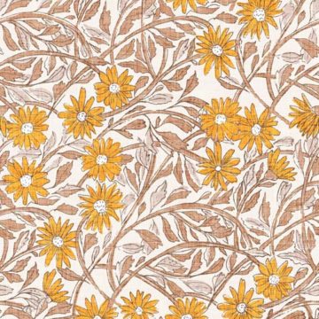 Custom Fabric 'Paper Daisy Gold' by Esther Fallon Lau 