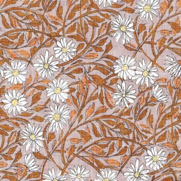 Custom Fabric 'Paper Daisy Rust' by Esther Fallon Lau 