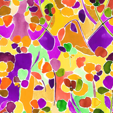 Custom Fabric 'Petal Party Purple' by Rachael King