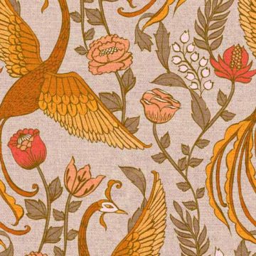 Custom Fabric 'Phoenix Garden Spring' by Cecilia Mok
