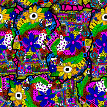 Custom Fabric 'Purposeful Chaos' by Antayjo Art (Ang Watson)