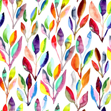Custom Fabric 'Rainbow Branches' by Rachael King