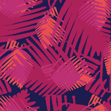 Custom Fabric 'Fronds with Benefits Magenta' by Emily Wills