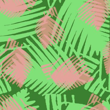 Custom Fabric 'Fronds with Benefits Olive' by Emily Wills