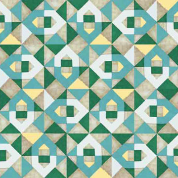 Custom Fabric 'Shake and Bake Teal' by Emily Wills