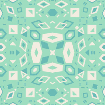 Custom Fabric 'Shape Stack Aqua' by Emily Wills