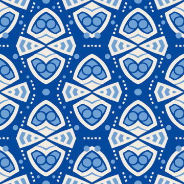 Custom Fabric 'Sixites Swag Aegean Azure' by Emily Wills