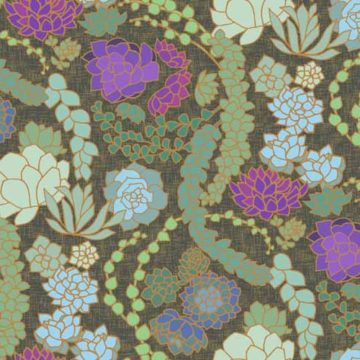 Custom Fabric 'Succulent Waltz Cloisonne' by Cecilia Mok