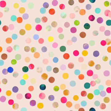 colourful watercolours dots on a cream background artwork design for fabric printing