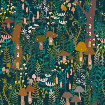 Custom Fabric 'The Small Forest' by Cecilia Mok