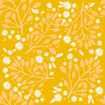 Custom Fabric 'Daisy Garden Gold' by Thistle and Fox