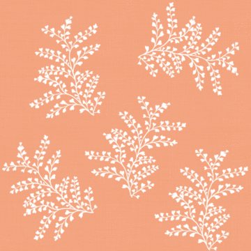 Custom Fabric 'Delicate Fern Spice Orange' by Thistle and Fox