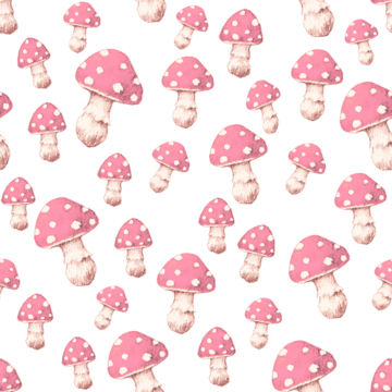 Custom Fabric 'Magical Mushrooms Pink' by Thistle and Fox