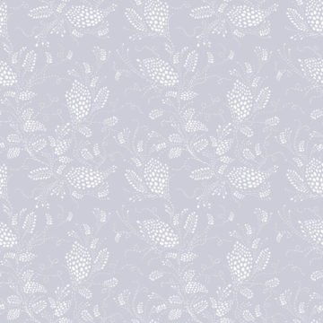 Custom Fabric 'Miss Everdeen Botanical in Dove Grey' by Thistle and Fox