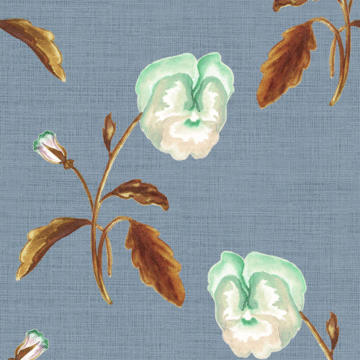 Custom Fabric 'Bronze on Blue Grey Linen' by Thistle and Fox