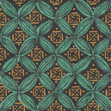 Custom Fabric 'Unending Harmony Emerald' by Esther Fallon Lau 