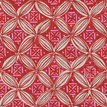Custom Fabric 'Unending Harmony Red' by Esther Fallon Lau 