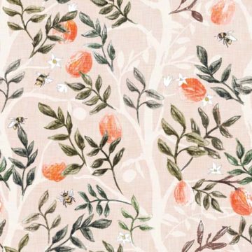Custom Fabric 'Valencia Blush' by Esther Fallon Lau 