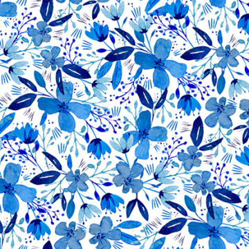 Custom Fabric 'Watercolour Flower' by Mel Armstrong