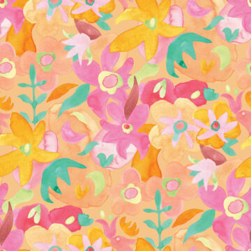 Custom Fabric 'Watercolour Graphic Garden' by Rachael King