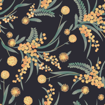 Custom Fabric 'Wattle Repeat Slate' by Eloise Short Design