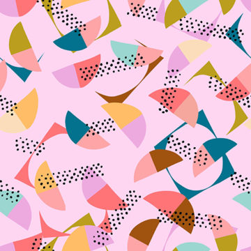 Custom Fabric 'Umbrella Pink' by Whimsy Kaleidoscope