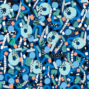 Custom Fabric 'Moving Tides' by Winter Bloom Designs