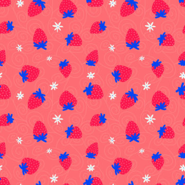Custom Fabric 'Strawberry Fields Coral' by Zonkt - by Kim Spiteri