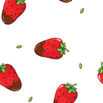 Custom Fabric 'ChocoStrawberry' by Angie Hollister