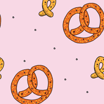 Custom Fabric 'Pretzels Pink' by Angie Hollister