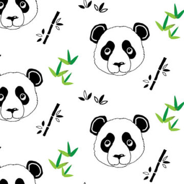 Custom Fabric 'Panda' by Angie Hollister