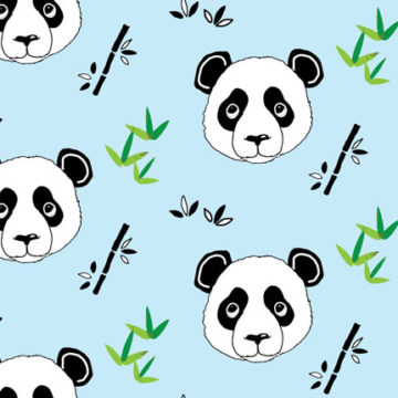 Custom Fabric 'Panda Blue' by Angie Hollister