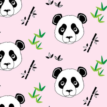 Custom Fabric 'Panda Pink' by Angie Hollister