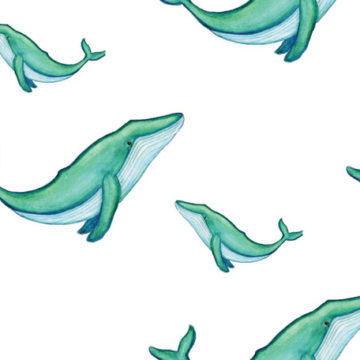 Custom Fabric 'Whales Repeat' by Angie Hollister