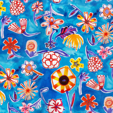 Custom Fabric 'Blue Springtime' by Lordy Dordie