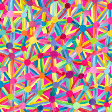 Custom Fabric 'Confetti Pink' by Lordy Dordie