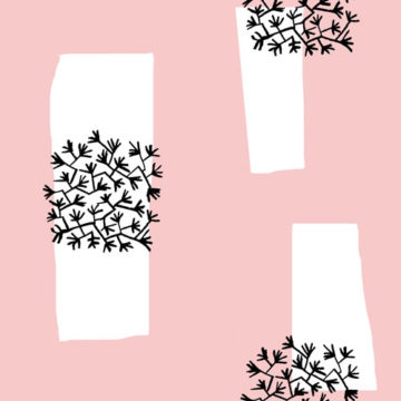 Custom Fabric 'Thistle Maze Pink' by Ellen McKenna