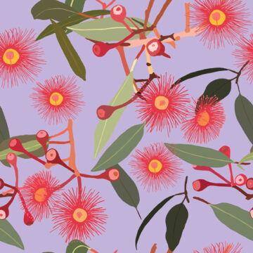 Custom Fabric 'Flowering Gum Lavender' by Indigo Thread