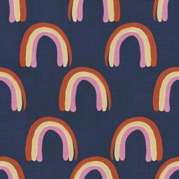 Custom Fabric 'Fruit Song Rainbows' by Mel Armstrong
