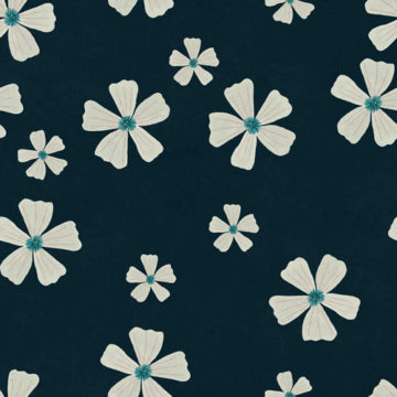 Custom Fabric 'Gouache Flowers Daisies' by Mel Armstrong